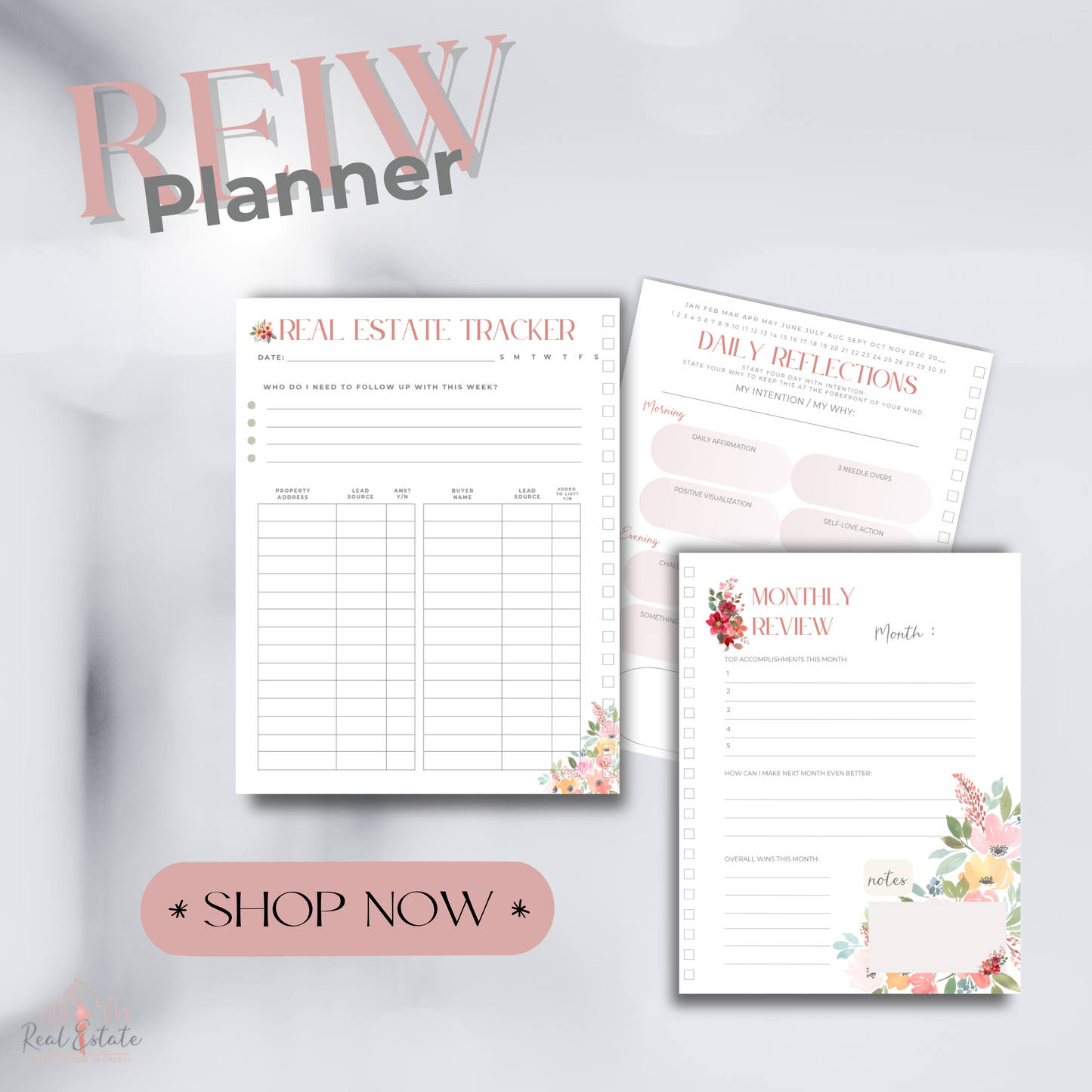 REI + Mindset Planner (Floral Version)