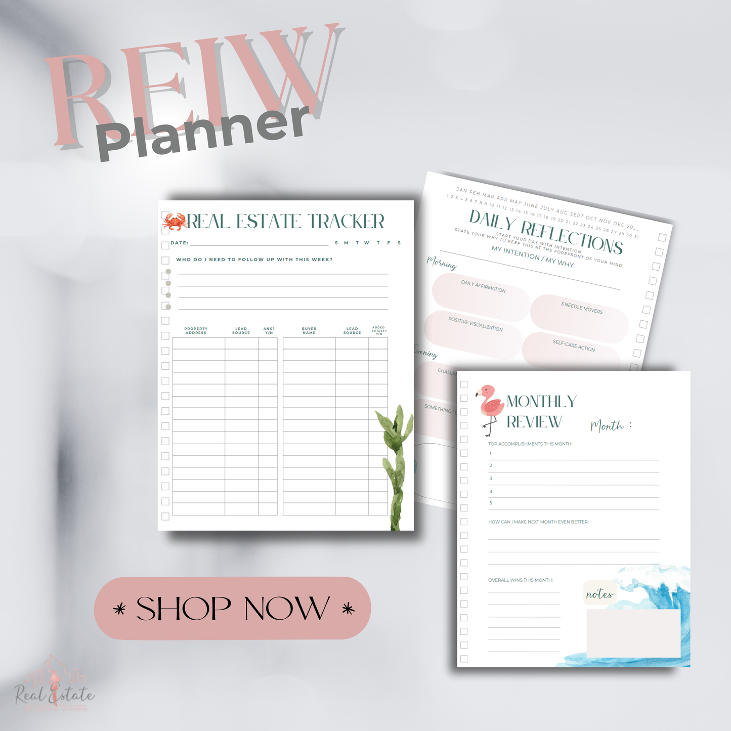 REI + Mindset Planner (Coastal Version)